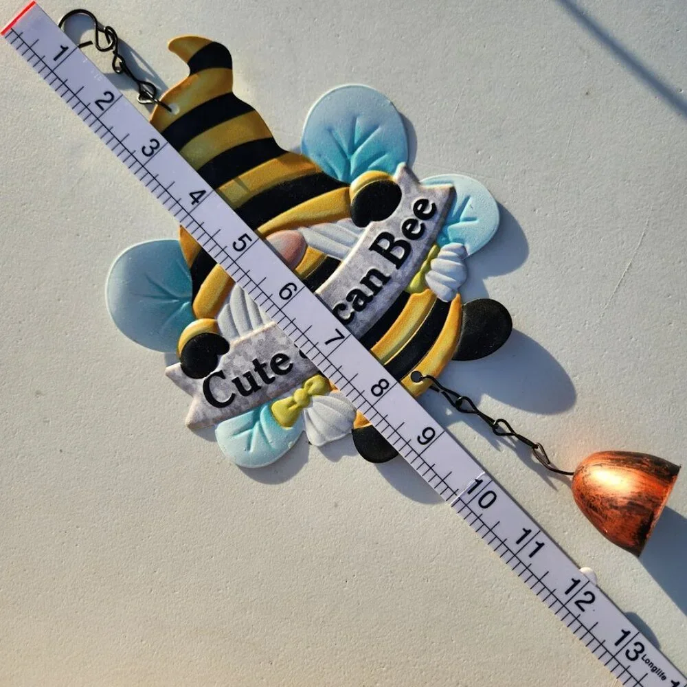 New Garden Decor Wind Chime Decoration Honeybee Bee Gnome Cute as can Bee Honey